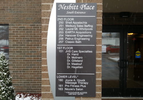 EXTERIOR DIRECTORY SIGN